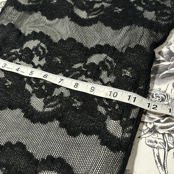 Vintage Bebe Moda Black & White Lace Spaghetti Strap Bodycon Dress, Sz S - Picture 13 of 16